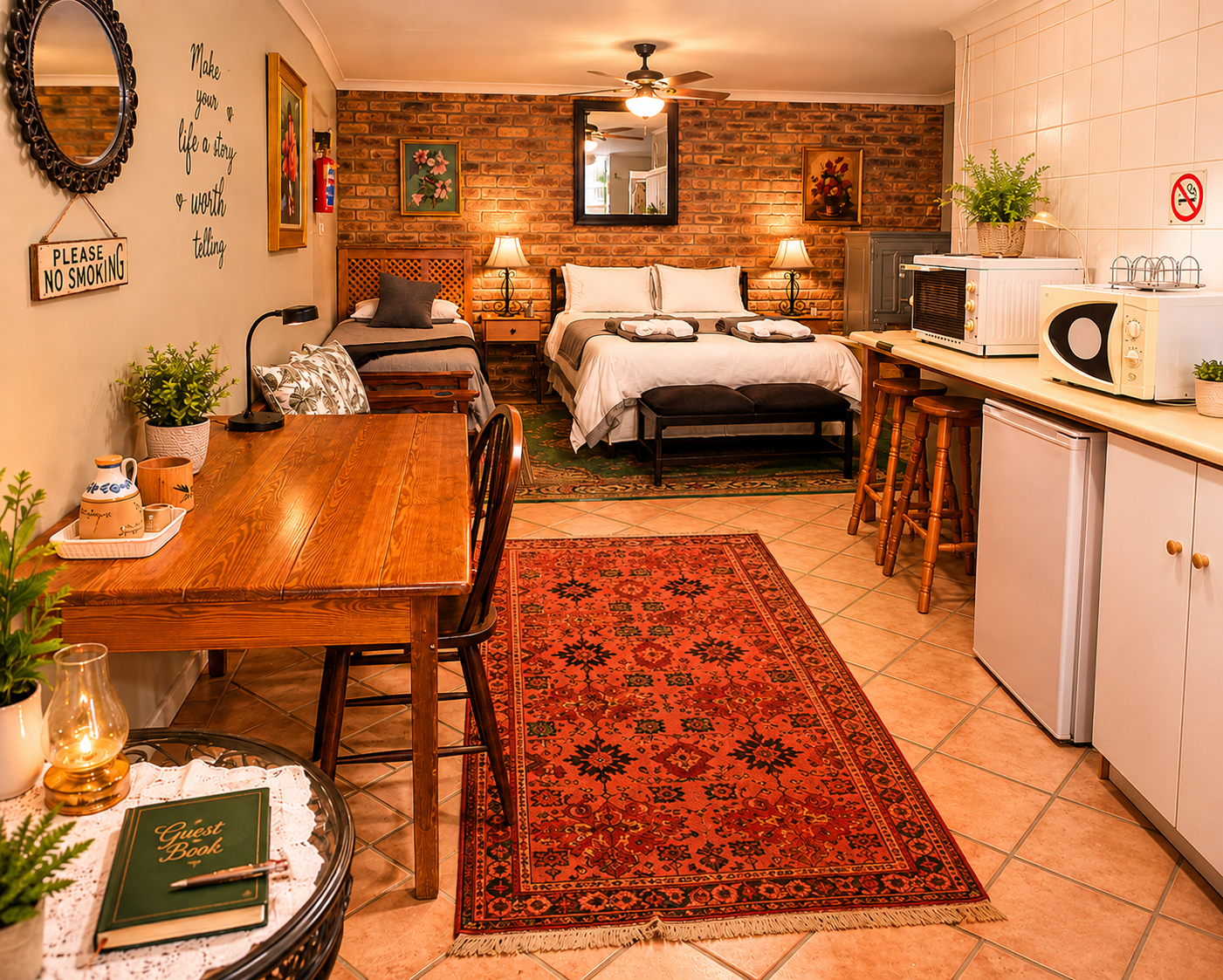Warm Hibiskus Suite self-catering garden flat with kitchenette and sleeping area in Durbanville